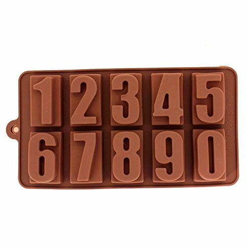 JoyGlobal Silicone Number 0-9 Chocolate Cake Decorating Mould