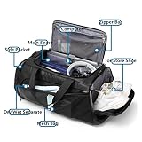 Bai Shi Wu Męska torba na siłownię Duża podróż Szkolenie Fitness Trening Torba sportowa Plecak Wodoodporna sucha, mokra torba na laptopa Torba na laptopa 52x20x20cm Torby gimnastyczne (kolor: czarny)