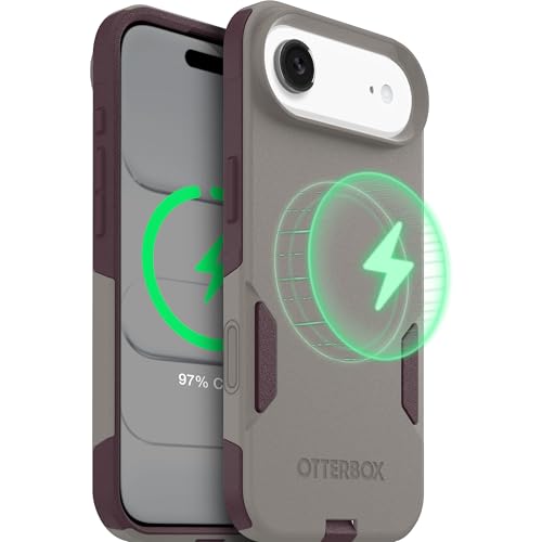 Image of OtterBox iPhone 17 Air (Only) - Commuter Series Case - Built-in MagSafe - Thin, Dual-Layer, Pocket-Friendly, Port Cover - 50 Shades of Kinda Purple