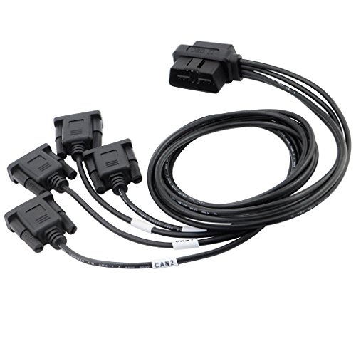 Ollgen 2.1M 6.9Ft 1 Obd Male Interface To Db9 Serial Rs232 4 Female Port Obd2 Obdii 16 Pin Obd Cable Adapter Diagnostic Extension Cord Connector (Obd Male/Female Port To Db9 Cable) #TOP2
