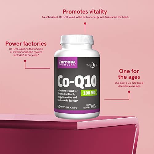 Jarrow Formulas Co-Q10 100 Mg - 60 Veggie Caps - Antioxidant Support For Mitochondrial Health, Energy Production & Cardiovascular Function - Up To 60 Servings #TOP3