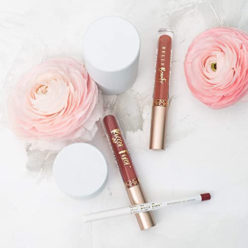 Belle Beauty Lip Kit Trio Bundle Set, Lip Liner, Lipstick, Lip Gloss, True Nude, Kisser Fixer Lip Kit By Kim Gravel, Waterproof, Long Lasting, Hydra High Shine, Pencil Gel, Lips Makeup For Women #TOP7