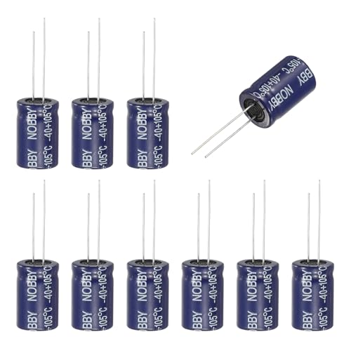Image of sourcing map 10 Pcs 100uF 100V Non-Polarized Electrolytic Capacitor, 13x21mm Non-Polar Upgrade Capacitors for Audio Tweeter Speaker Crossover Frequency Divider Amplifier, Blue