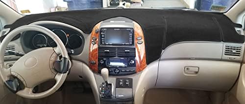 Dash Cover Mat Custom Fit for Toyota Sienna 2004-2010, Dashboard Pad Carpet Protector (Black) F99