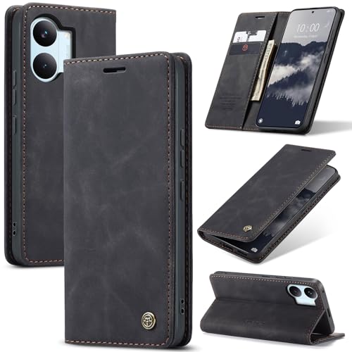 Azororo Handyhülle für Xiaomi Poco X8 Pro Max 5G Hülle Premium Lederhülle Flip Case Magnet Tascher Kartenfach Standfunktion Klapphülle Schutzhülle für Xiaomi Poco X8 Pro Max, Schwarz