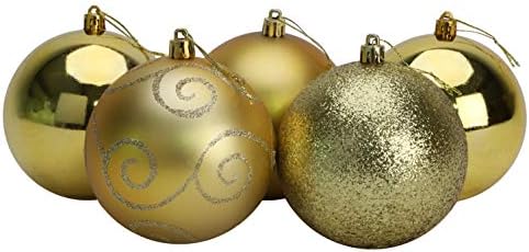 5-100mm Large Baubles - Shiny, Matte & Glitter Design - Christmas Decorations (Red)