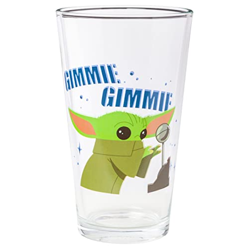 Silver Buffalo Star Wars The Mandalorian The Child Gimmie Gimmie Nom Nom 4 Piece Pint Glass Set, 16 Ounces - Image 4