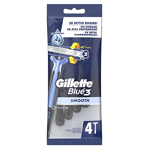 Gillette Blue 3 Smooth rasoirs jetables homme anti irritation pour peau sensible am&eacute;lior&eacute;