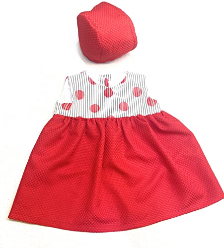 Vestido rojo de lunares Marbaby de algodón suave que evita irritaciones