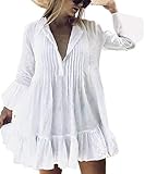 【Excelente diseño】: diseño tropical, cuello en V o en U, manga de trompeta o manga de Batwing, bordado o estampado floral, fácil de poner y quitar, te hace moda y llamativo