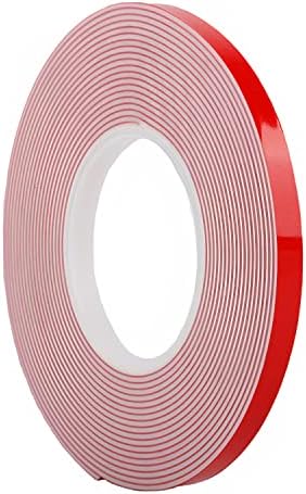 White Double Sided Polyethylene Foam Tape, 33ft x 0.4in x 1mm, Weatherproof Adhesive Tape for Decorating and Trim, Car and Gap Filler Mounting, Home Decor, Office Decor