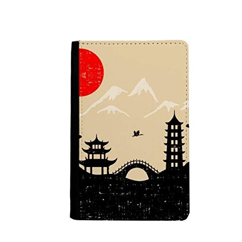 Étui passeport japonais jaune | Portefeuille de voyage multicolore 3.7x5.8