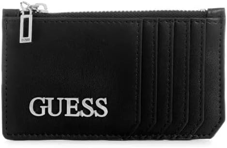 GUESS Factory Evie - Funda para tarjetas de crédito para mujer, color negro, Negro -, Estuche para tarjeta de crédito