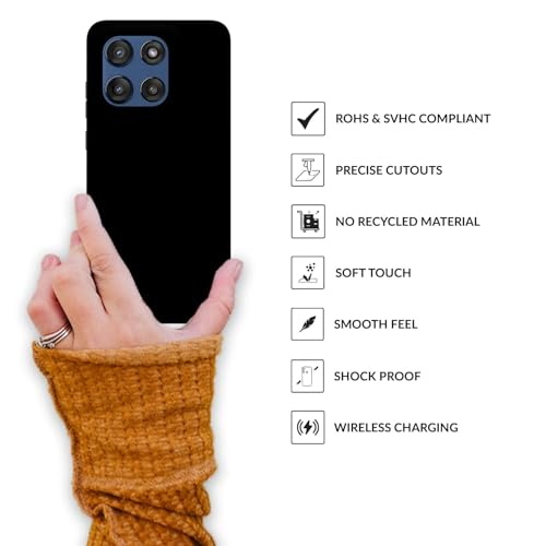 Image of SPRIG Compatible with Moto Edge 60 Stylus Premium SilkTone Back Cover Drop Tested Shock Proof Mobile Case for Men, Women, Boys and Girls with Camera Protection (Black)