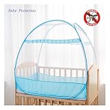Baby Crib Safety Pop Up Tent Baby Bed Canopy Netting Cover See Through Crib Nurs...
