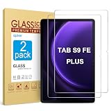 apiker Panzer Schutz Glas für Samsung Galaxy Tab S9 FE Plus, 9H Härte Schutzfolie Folie Displayschutzfolie kompatibel mit Galaxy Tab S9 FE+/FE Plus 12,4 Zoll, Anti- Kratzer, 2 Stück