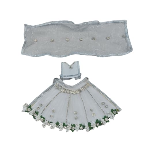 Robe Durga MATA blanche DAU JI DAMODAR tenue complète pour Murti 20,3 cm