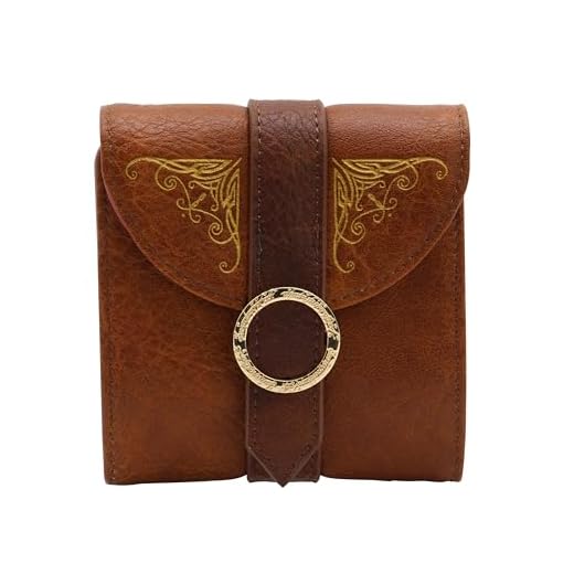 ABYSTYLE – Lord of The Rings – Cartera premium con anillo único, marrón, environ 11 x 10 x 3 cm (fermé), Clásico