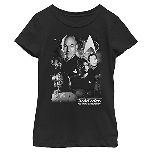 Star Trek t-shirt noir et blanc fille en coton doux anti-irritation
