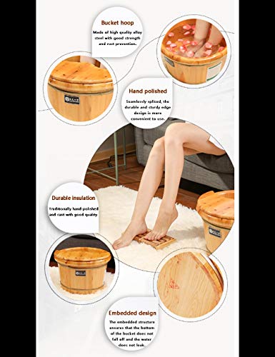 Spa de pies de madera de cedro 26 cm con masaje miniatura 4