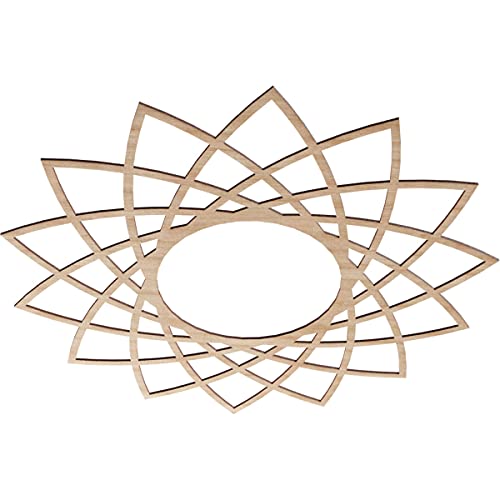 Image of Ekena Millwork 40 inchOD x 15 3 /8 inchID x 1 /4 inchT Eleanor Wood Fretwork Pierced Ceiling Medallion, Alder