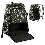 mouhike Fishing Tackle Backpack with Rod Holder Large Waterproof Shoulder Storage Bag Fishing Gear C