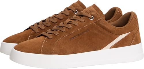 Tommy Hilfiger Herren Court Sneaker Premium aus Leder, Braun (Coconut Grove), 44 – Ansicht 4