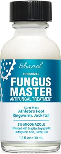 Ebanel Foot Fungus Treatment Extra Strength Athletes Foot Cream with Miconazole, Undecylenic Acid, Herbal Oils, Kills Fungus On Skin That Leads to Nail Fungus, Ringworm Jock Itch, Tinea Versicolor