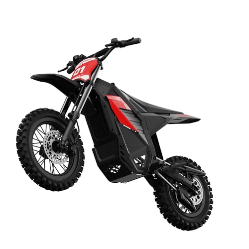 MEGAWHEELS Electric Dirt Bike 3000W Peak 38MPH, 48V 23.4Ah Removable Battery 45 Mile Range, Full Suspension Dual Hydraulic Brakes Electric Motorcycle for Adults Off-Road E Dirtbike Age 13+