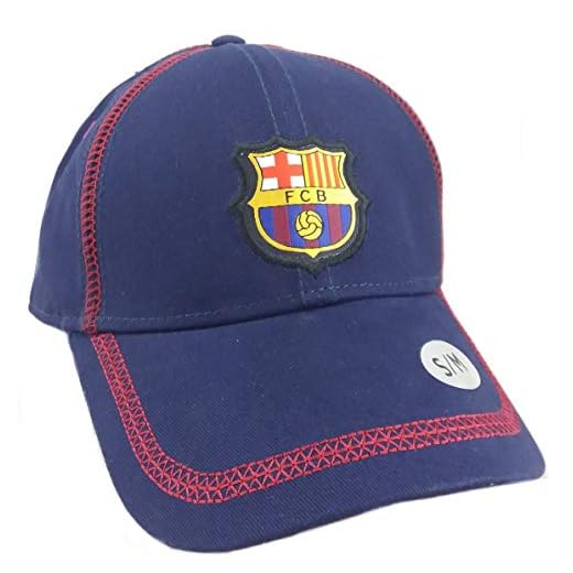 Gorra Basic Azul Junior FC. Barcelona - Producto Licenciado - Talla S/M niño Regulable - Poliéster 100%