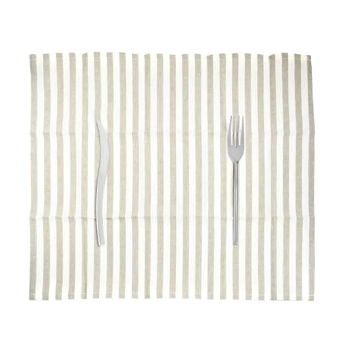 Servilletas de Tela Cuadradas Rayadas Verde - Set x12 miniatura 4