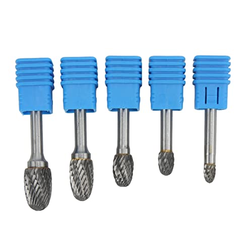 Set de 5 fresas de carburo de corte doble miniatura 7