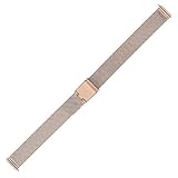 DESIGN - Ersatzarmband aus Metall in der Farbe Rosegold | farbene Klapp-/Rasterschließe | geringe Farbabweichungen können aufgrund der Eigenschaften des Uhrbandes oder wegen der Darstellung am Monitor auftreten