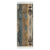 Écharpe pour femme, motif piliers et totems, écharpe d'hiver imprimée, châ...