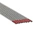 Blue Demon Welding Tungsten Electrodes, 2% Thoriated, RED, EWTh-2, 1/16 in x 7 in 10 pc pack TE2T-116-10T