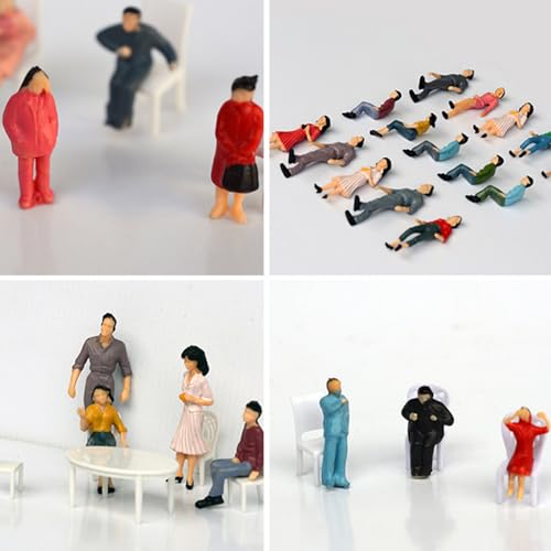 Laikoutd 25 Pièces Petits Citadins pour Scène Miniature avec Construction en Plastique Sûre Poses Figurines De Personnes Modélisme Figurines Urbaines Miniatures Poses – vue 7