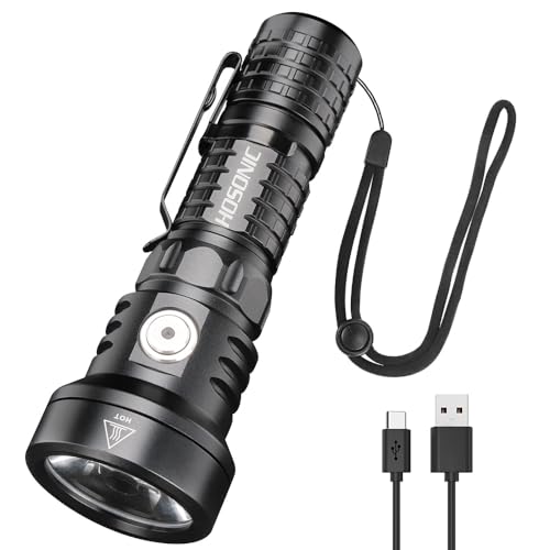 HOSONIC EC12 Long Throw Flashlights, TIR Lens, with Clip Magnetic