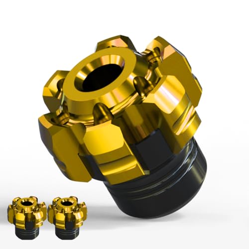 CNZERM Motorcycle Aluminum Alloy Front Fork Cups, Falling Protection Six-claw Front Fork Cup Frame Slider Compatible With Motorcycle Off-Road Vehicle, Motorcycle Modifications Parts (Yellow)
