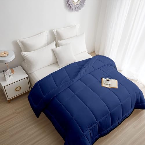 Image of Razzai All-Season Comforter 110 GSM | Super Soft & Lightweight Comforter Double Bed Comforter (60 inch x 90 inch Inches /152cm x 228cm) - Single Bed Comforter | Medium Blue