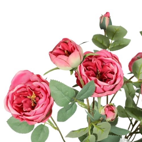 Flor seca simulada europea para decoración de mesa interior miniatura 4