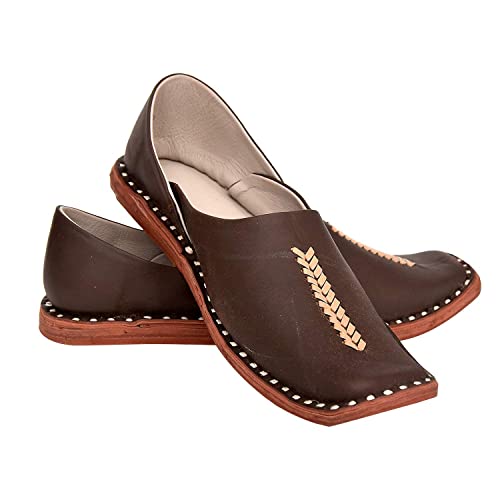 Divyanshu Fashion Men's Ethnic Embroidery Jutis and Mojaris for Fashion|Outdoor|Occasions|Wedding|Party|Evening|Festive|Shoes with Comfort Insole (6-13 UK) DF-Z-9686