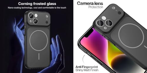 Image of for iPhone 14 Plus |Convert to 17 pro /17 Pro Max Style Premium Back Glass Converter Cover Magnetic Case for iPhone 14 Plus |Convert to 17 pro /17 Pro Max (Silver)
