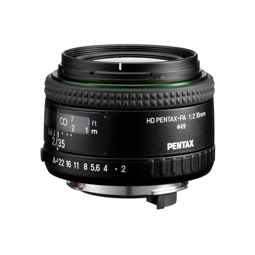 HD PENTAX-FA35mmF2 Versatile Wide-Angle Lens Latest HD Coating minimizes Flare and Ghost SP Coating to Repel Stains New Exterior Design Hybrid aspherical Lens for Extra-Clear, high-Contrast Images