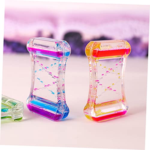 Yardwe 2 Peças Crianças Brinquedos Esportivos Acrílico Ampulheta Líquido Espiral Temporizador Brinqu