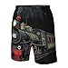 Men & Boys Classic Fit Swim Trunks for Beach Gym Sport Quick Dry Drawstring Basic Board Shorts with Pockets, Underwear Steam Train Fashion Cargo Short