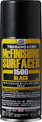 GSI クレオス(GSI Creos) Mr.フィニッシングサーフェイサー1500 スプレー ブラック 170ml ホビー用表面処理剤 B526のサムネイル