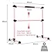 GYMAX Ballet Barre, Portable Pilates Barre Freestanding with Double Dance Bar Stable Construction, for Dancing Stretching Ballet (Pink)