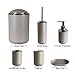 IMAVO Bathroom Accessories Set,Bathroom Set,7 Pieces Bathroom Accessory Set,Tray,Toilet Brush,Trash Can for Bathroom Décor and Housewarming Gifts
