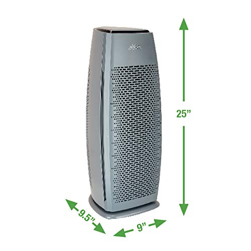 Hunter Hp600 Tall Tower Air Purifier Features Energy Star Certification True Hepa Filter, Multiple Fan Speeds, Soft Touch Digital Control Panel, Sleep Mode, Timer, Accent Light, Graphite #TOP5