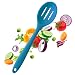 StarPack Basics Silicone Slotted Serving Spoon, High Heat Resistant to 480°F, Hygienic One Piece Design Kitchen Utensil for Draining & Serving (Teal Blue)